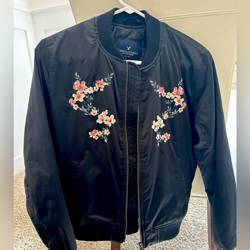 Embroidered Bomber Jacket from American Eagle
